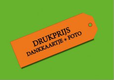 Drukprijs dankkaartje + foto