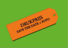 Drukprijs save the date + foto