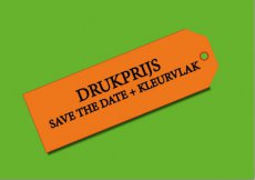Drukprijs save the date + kleurvlak